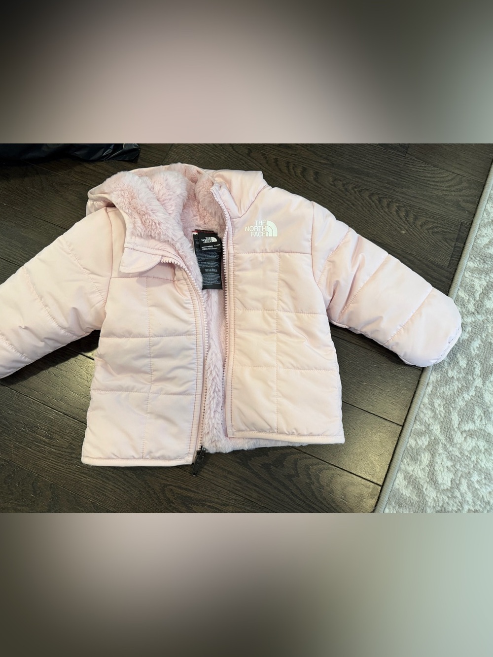 The North Face Light Pink Quilted Puffer Jacket